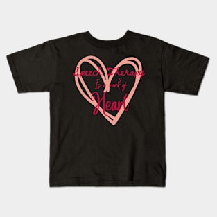 Speech Therapist, slp, speech language pathologist, heart, valentine Kids T-Shirt